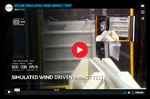 ASKIN - XFLAM simulated wind impact test